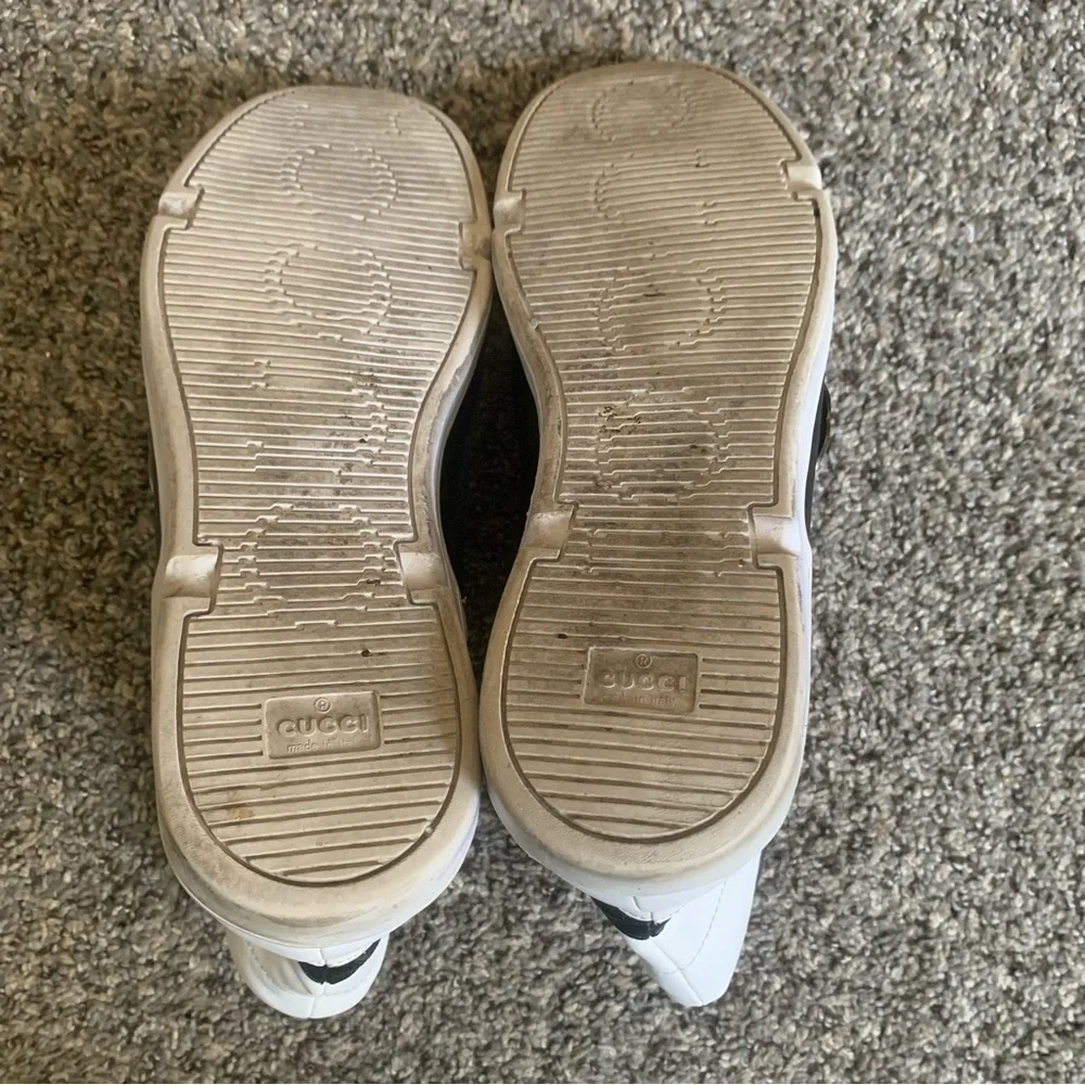 Gucci White &‎ Black Hightop Sneakers 10.5